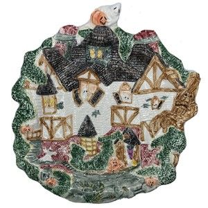 Fitz and Floyd Candy Dish 1993 Omnibus Halloween Plate VTG Collectible